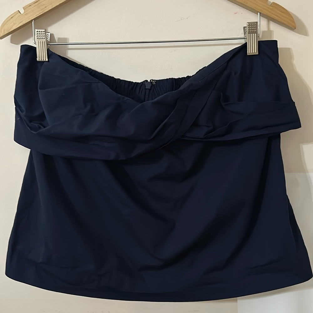 J crew cotton tube top dark navy, size 14